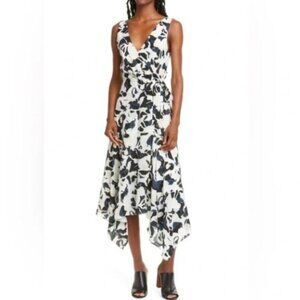 Club Monaco 100% Silk Wrap Effect Dress *Brand New With Tags*